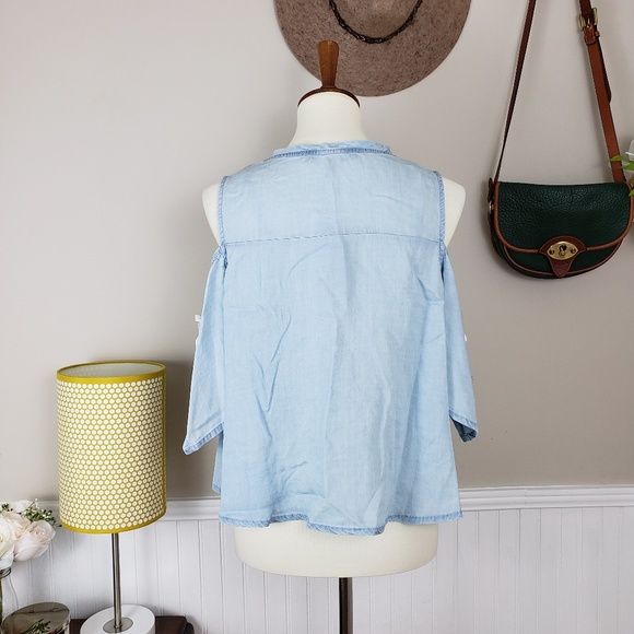 Walter Baker Sadie Cold Shoulder Tie Blouse NWT - Picture 3 of 6